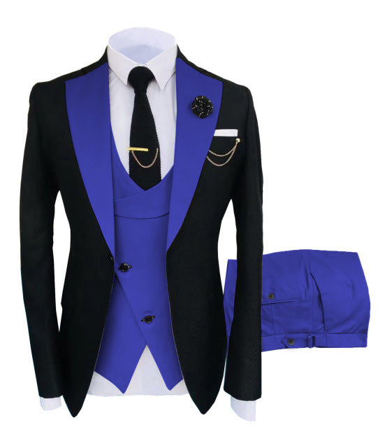 New Slim Fit Men Suits Slim Fit Business Suits Groom Black Tuxedos for Formal Wedding Suits Jacket Pant Vest 3 Pieces.