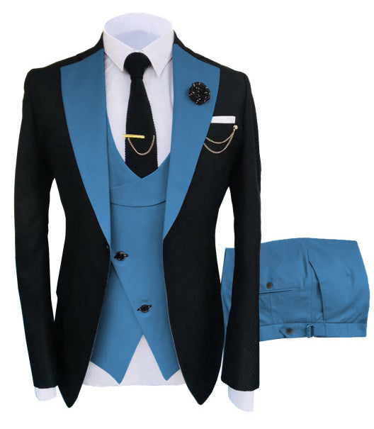 Luxury Party Stage Men Suit Groomsmen Regular Fit Tuxedo 3 Peice Set.